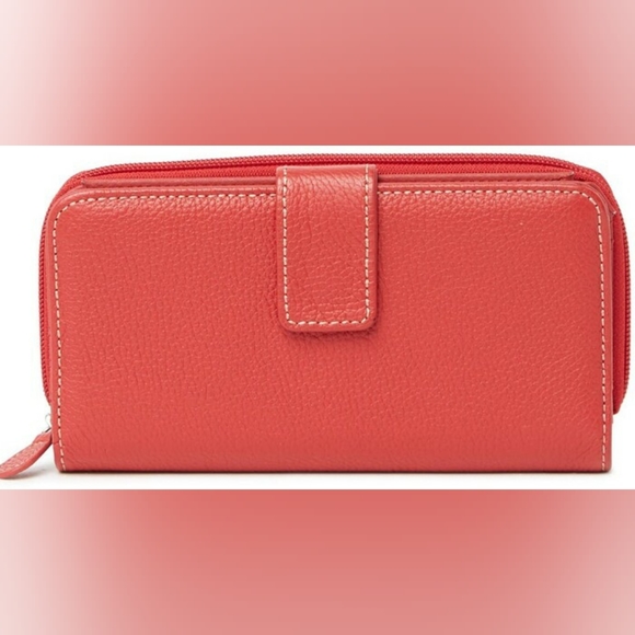 NWT All-in-One Leather Continental Wallet by MUNDI SMALL LEATHER GOODS - Picture 2 of 4